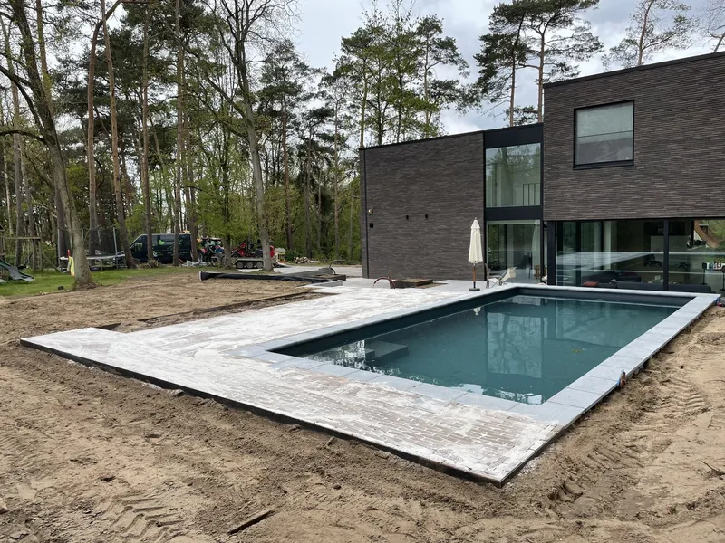 Chantier piscine & bassin naturel par JardinAgri