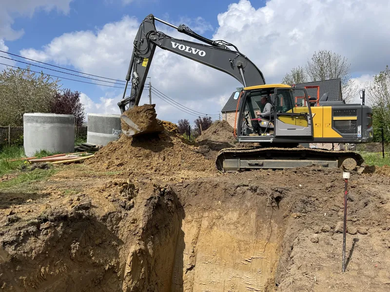 Chantier drainage & étanchéité par JardinAgri